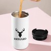 GRAZDesign Thermobecher mit Namen personalisiert, Hirsch Geschenk Weihnachten, Kaffeebecher to
