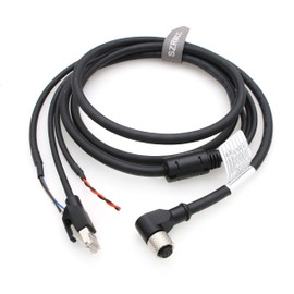 SZRMCC Livox Mid-360 Cable M12 Pin Female Aviation Plug 3 in 1 Splitter Data Sensor Cable for DJI Lidar Livox Mid-360 Mid-70 Avia Lidar (Right Angle 12 Pin, 1m)