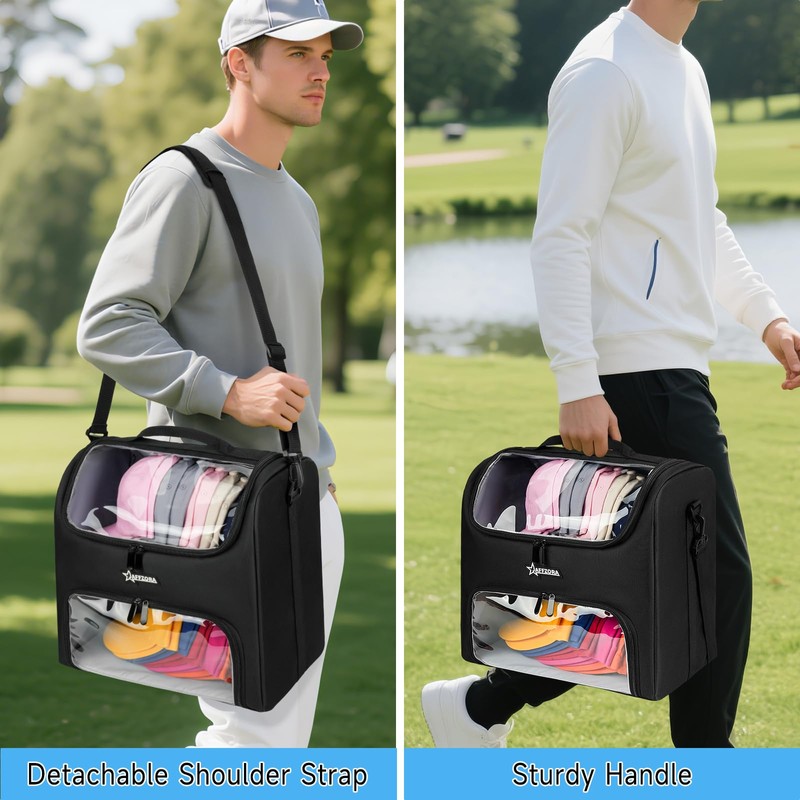 Jaffzora Large Hat Bag for Baseball Caps, Baseball Hat Carrier