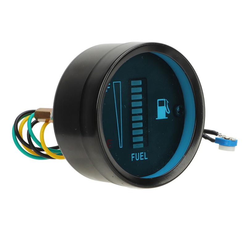 Motorcycle Fuel Level Gauge 52mm Housing Diameter LED Light Display