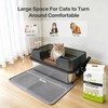 PAWISE Stainless Steel Cat Litter Box System Set, 23.6"x15.7"x8.7" Large