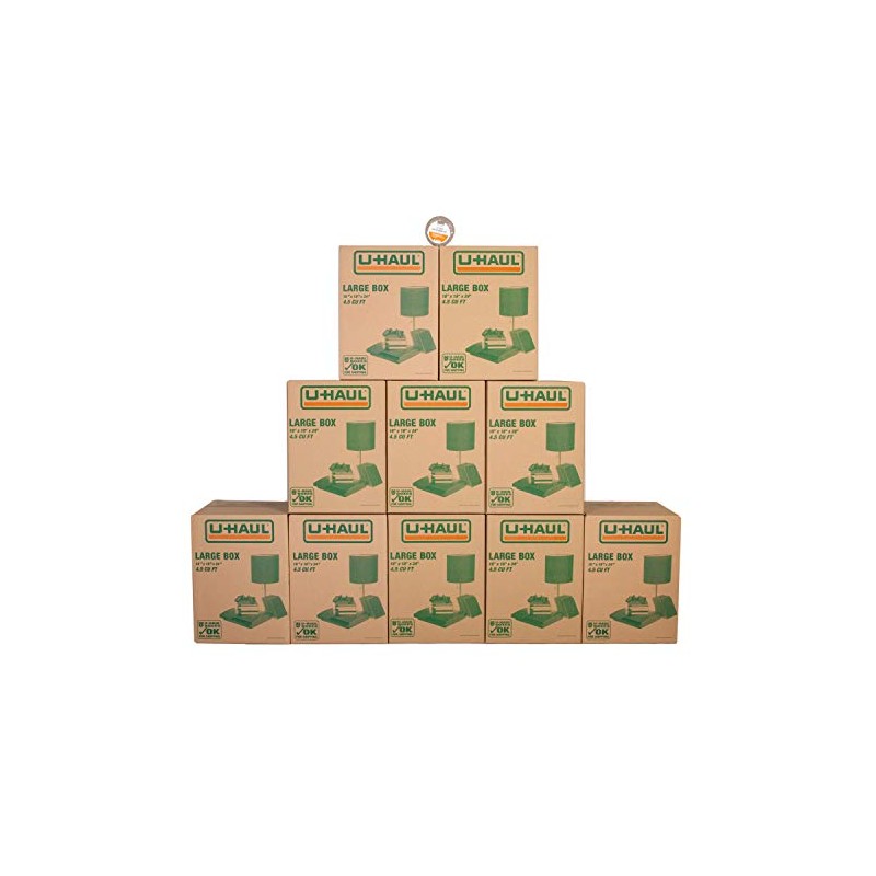 U-Haul Large Moving Boxes - Pack of 10 Boxes -