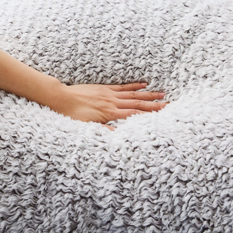 Bedsure Blanket Sofa Cuddly Blanket - Warm Sherpa Sofa Throw