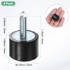 M METERXITY 4-Pack Rubber Mounts D20mmxH15mm Male Vibration Isolators Cylindrical