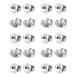 Earring Backs, Earring Backs Replacements, Earring Backs for Droopy Ears, Hypoallergenic Earring Backs, 20pcs 925 Sterling Silver Earring Backs, Earring Making Supplies, Earring Backs for Studs