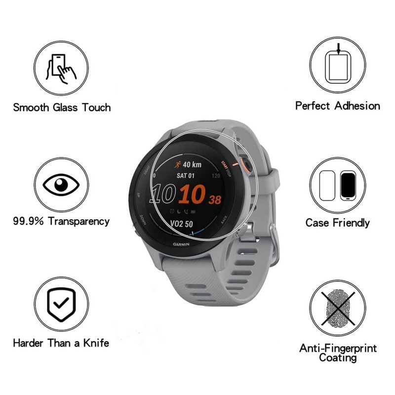 (2 Pack) Screen Protector for Garmin Forerunner 255s /255s Music