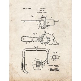 Chain Saw Patent Print Old Look (8" x 10") M14277