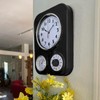 Lily's Home Retro Kitchen Clock with Temperature and Timer (Black)