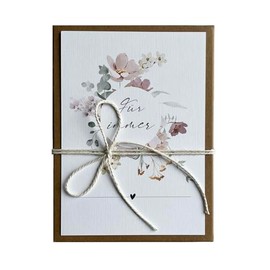 Geldgeschenk zur Hochzeit | Geschenkbox | mit Leinens√§ckchen und Garn | Hochzeitsgeschenk (Blume)