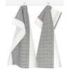 Lashuma Kitchen Towels Rustic Grey Beige Striped 48 x 68