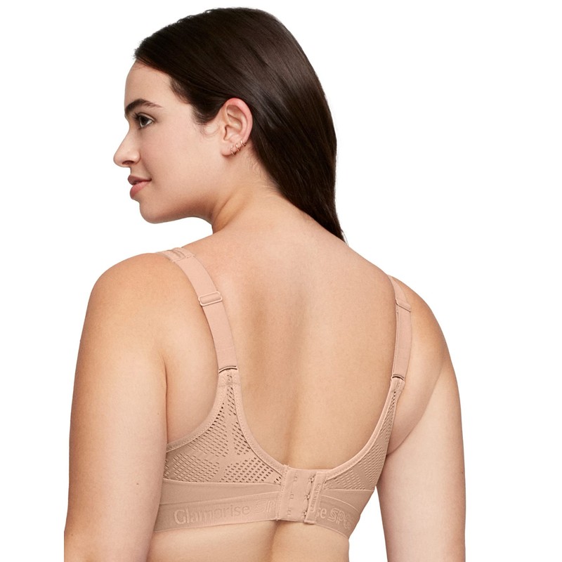 Große Größen Plusgröße Atmungsaktiver Mesh-Sport-BH ohne Bügel Nr. 1068