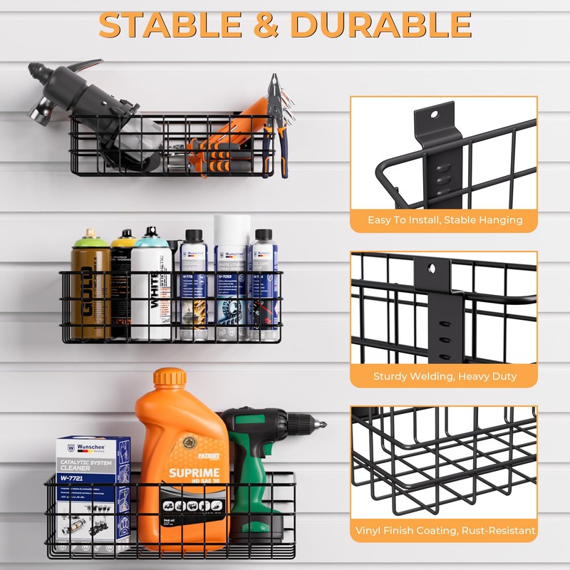 INCLY 30PCS Slatwall Accessories Set, Includes 4 Pack Ventilated Metal