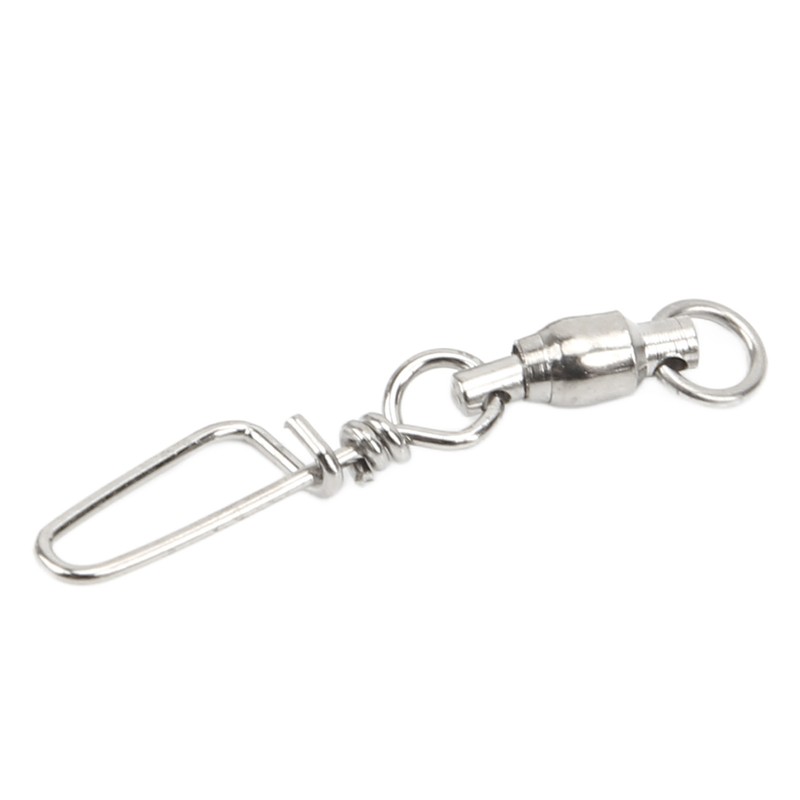 50Pcs High Strength Fishing Snap Swivels Stainless Steel B Type