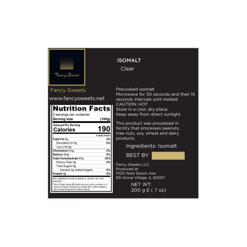 Precooked Isomalt, Clear Cubes, 7oz by Fancy Sweets