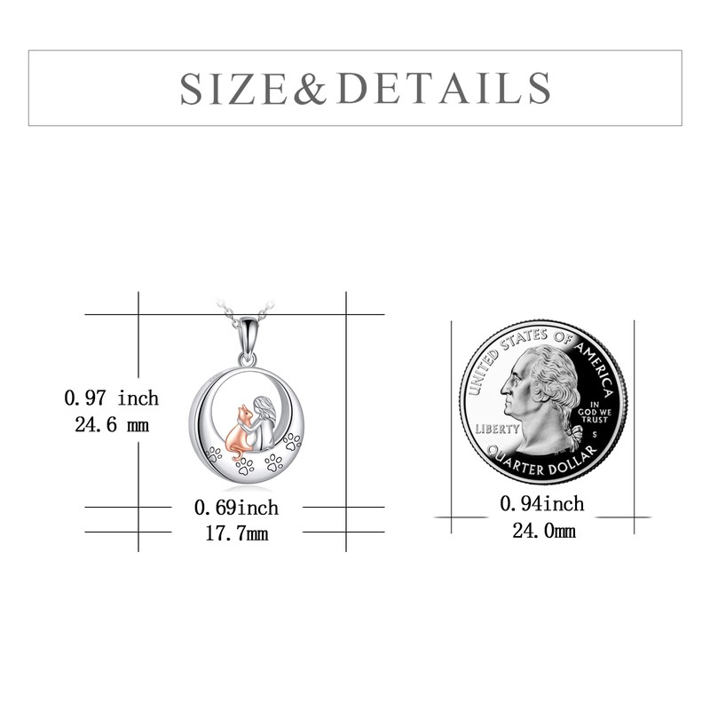TIGER RIDER Sterling Silver Cat Urn Necklace for Ashes Cat