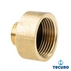 Reducer extension – outer x internal thread in untreated brass.