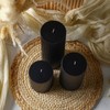 Conelist Ribbed Pillar Candles Set of 3, Width 3" High