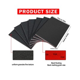 16 Pcs 600 Grit Sanding Sponge, Ultra Fine Sandpaper Assortment Pads, Soft Foam Sanding Block Dry Wet Sandpaper for Model Drywall Metal Wood Furniture Polishing (P600)