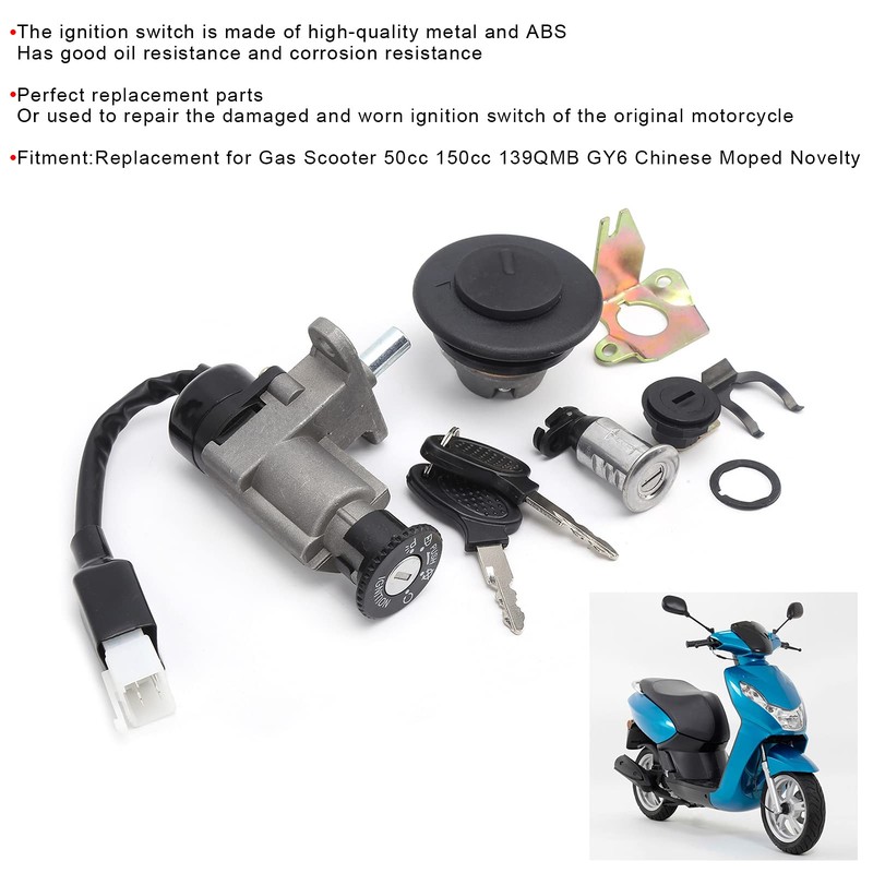 Ignition Switch, 4 Wire Fuel Fuel Ignition Switch Seat Lock