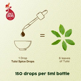 Holy Lama Spice Drops Tulsi Extract - Great Taste Award. Natural Cooking Ingredient. Savoury, Thai, Asian, Salad Recipes 1 x 5ml Bottle