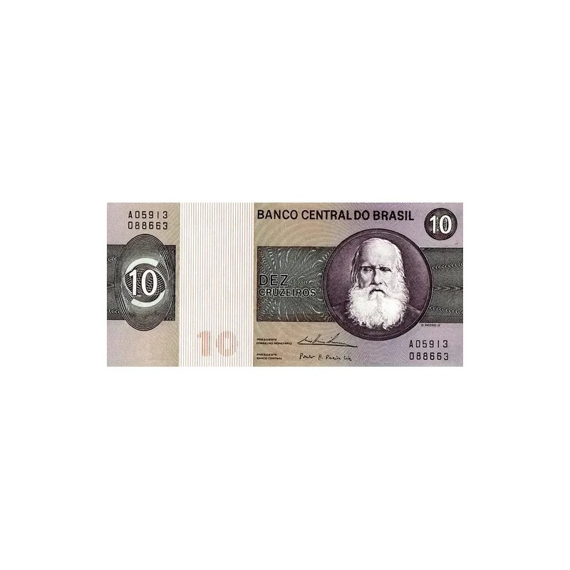 Grr-billete De Brasil 10 Cruzeiros 1980 - D. Pedro I