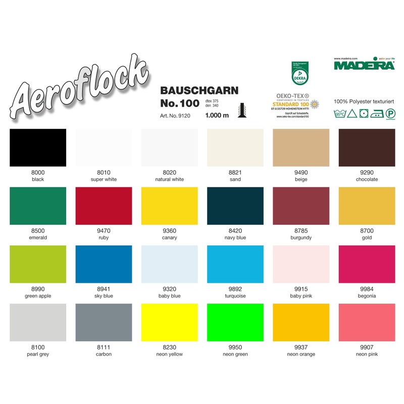 MADEIRA - AEROFLOCK OVERLOCK THREAD 1000M - BLACK