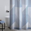 Catherine Lansfield Larsson Geo 180x180cm Shower Curtain Panel Blue