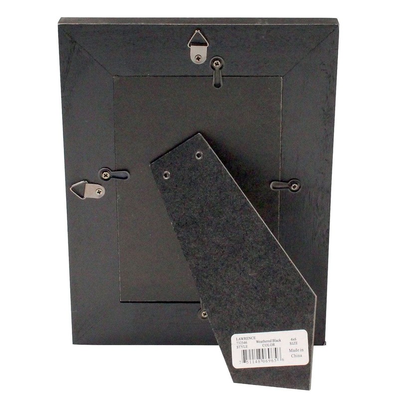 Lawrence Frames 4x6 Weathered Black Wood Picture Frame