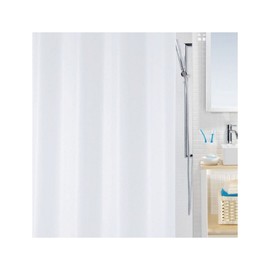 Spirella Bio PEVA Plastic Shower Curtain, 120 x 200 cm, White
