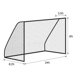Soccer Goal Net Football Polyethylene Training Nets Full Size, Post Not Included (24 x 8FT)（Only Nets