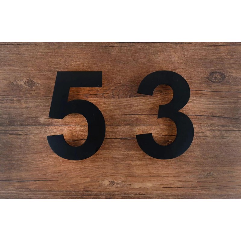 QT Modern House Number - SMALL 4 Inch BLACK -