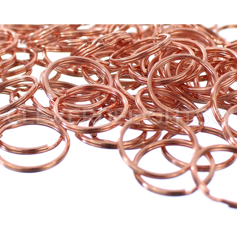 CleverDelights Key Rings - Rose Gold Color - Strong Split