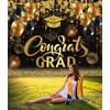 10x8ft Graduation Backdrop 2026 Congrats Grad Banner Black and Gold