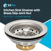 EZ-FLO Kitchen Sink Strainer fits 3-1/2 Inch Opening, Sink Drain