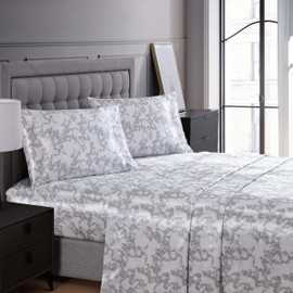 Beatrice Home Fashions 100% Luxury Satin Pillowcase 2 Pack, Queen 20x30 Inches, Marble