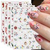 JMEOWIO Nagelsticker Weihnachten Schneekugel Licht 10 Blatt Nail Art Sticker