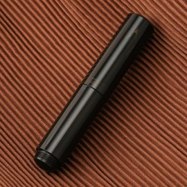 erofa Majohn Wancai Mini Eyedropper Fountain Pen Fine Nib, Transparent Black Resin Pocket Size Travel Short Pen
