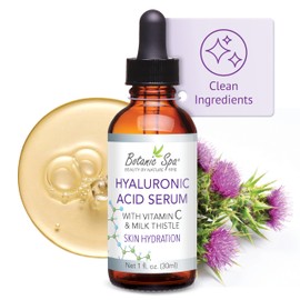 Suero de ácido hialurónico con vitamina C y cardo mariano rellena e hidrata, 1 oz                                                                     