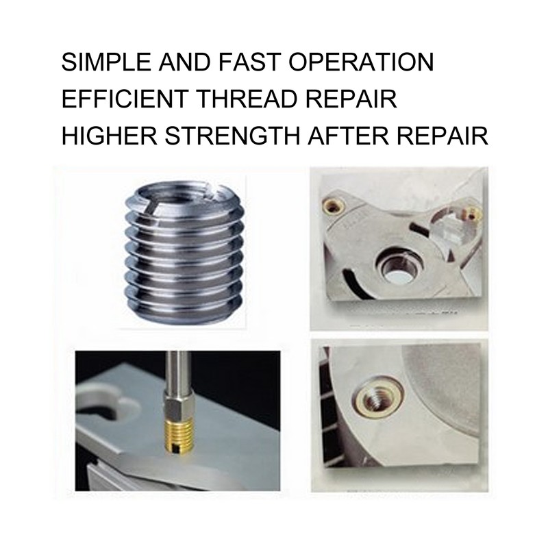 75Pcs Stainless Steel Threaded Inserts Nuts Assortment Tool Kit for