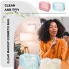 PATIKIL 2 Pcs Clear Makeup Cosmetic Bag, 8"x5.7"x2.5" Transparent PVC