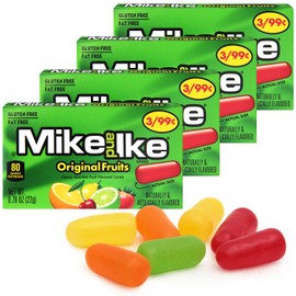 Mike and Ike Original Fruits Candy, 4 Pack, 0.78OZ Each, Ideal Mike and Ike Candy for Your Favorite Films, Perfect for Sharing with Friends.