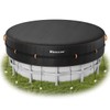 Binecer 24 Ft Round Pool Cover with Reflective Strips, Swimming