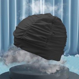 Pleated Swimming Cap Beach Surfing Cap Super Elastic Bathing Cap for Long Hair Short Hair Curly Hair for Women Men Ladies