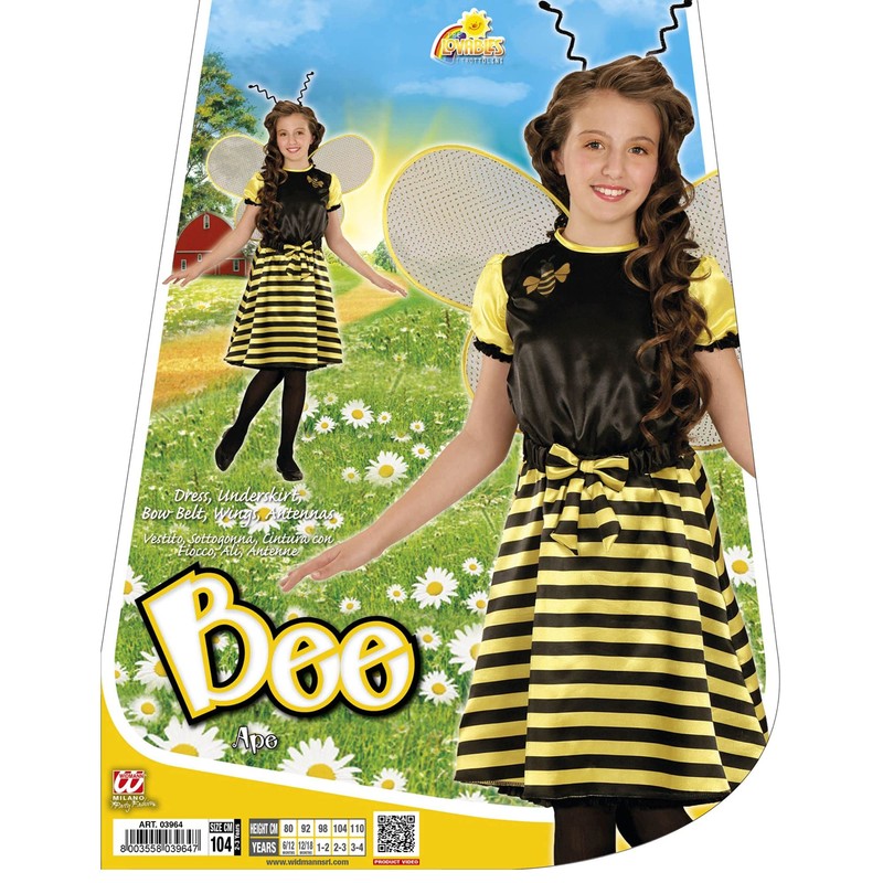 WIDMANN 03964 ? Bee Costume ? Dress, Petticoat, Belt and