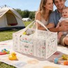 SEISSO Diaper Caddy Organizer with Handle, Portable Baby Gift Basket,