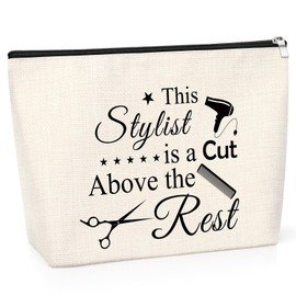 Funny Hair Stylist Gifts Makeup Bag Appreciation Hair Stylist Gifts for Women Inspirational Graduation Gift for Hairstylist Christmas Birthday Thanksgiving Gifts for Hairdresser Travel Makeup Bag