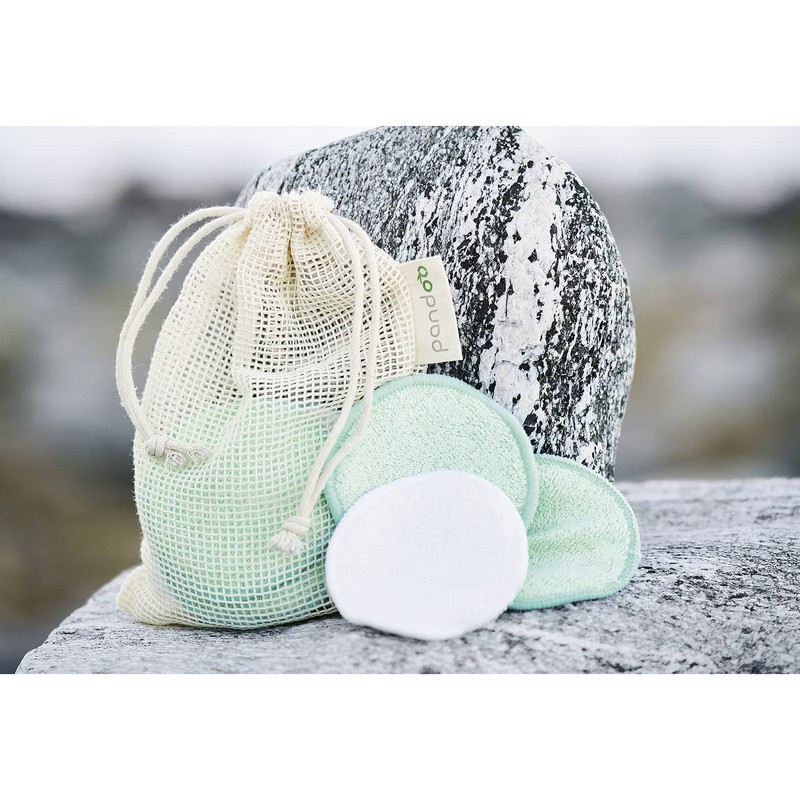 10 Reusable Make-Up Removal Pads Made Of Bamboo And Cotton,