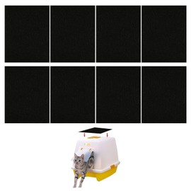 8 Cat Litter Filters, Filter for Cat Litter, Activated Carbon Filter, Activated Carbon Deodoriser, Odour Filter, Carbon Air Purifier, Filter