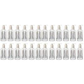 Nature's Will Empty Bottles with Pump Dispenser 16oz Refillable Clear Plastic for Shampoo, Lotions, Liquid Soap, Oil and Creams (24)