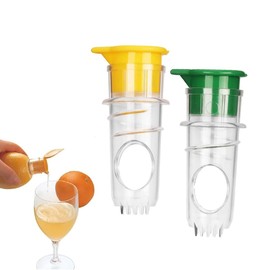 Pack of 2 Lemon Squeezer, Manual Citrus Juicer, Lime Squeezer, Citrus Juicer and Lemon Pourer, Compact Juicer Citrus Juicer with Lid and Integrated Filter